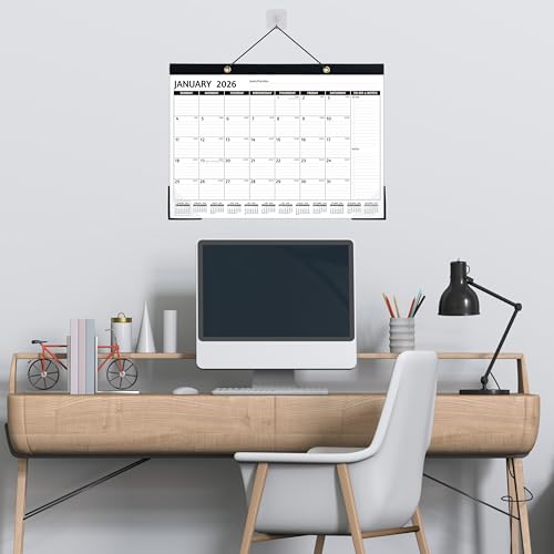 BowCuk 2026-2027 Desk Calendar – Run Now to MAR. 2027, 18 Monthly Desk Calendar 2026-2027 Large, 17'' x 12'', Best Desk/Wall Calendar 2026 with To-do Lists, Desk Pad, Ruled Blocks, Corner Protectors - Image 2