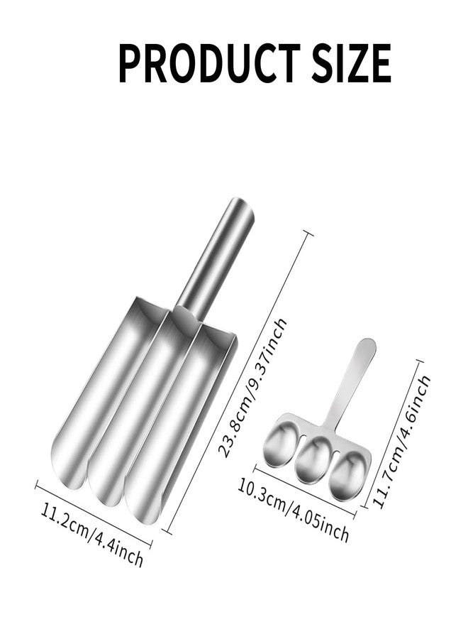 XPAPOV Meat Baller Spoon with Cutting Spade, Triple Meatball Maker for Meatball Lovers, DIY Meatball Making Set, Home Cooking Tools for Quick Making Meatballs - Image 5