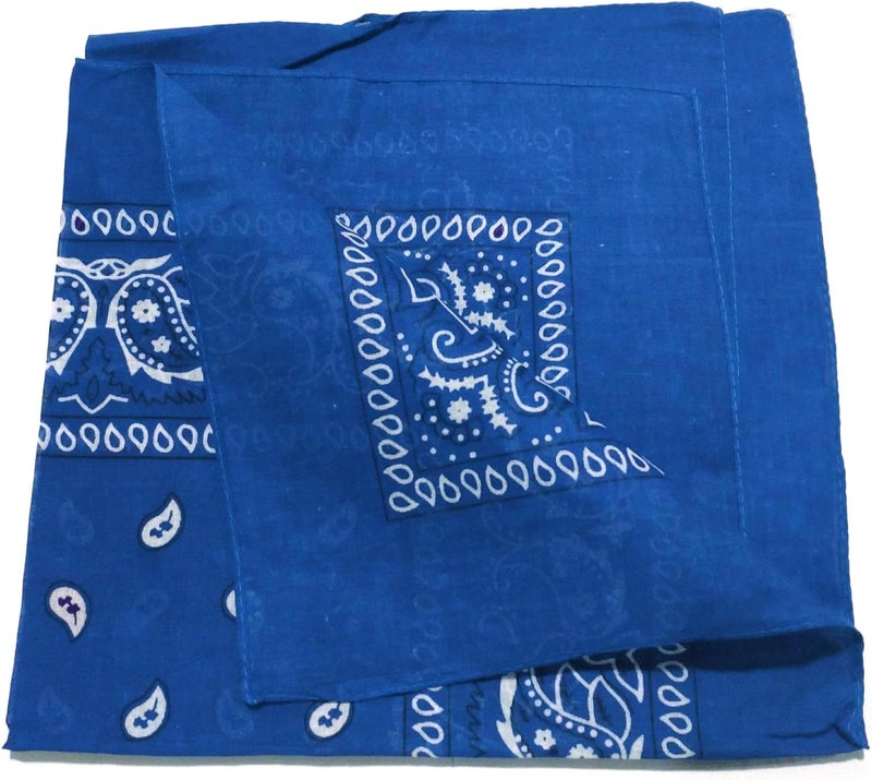 ComboCube 12 Pack(one Dozen) Multi-Purpose Cotton Paisley Cowboy Bandanas Headband for Men and Women - Image 2