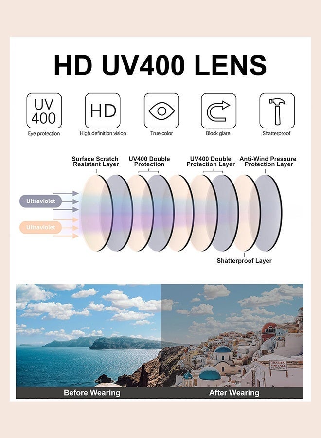 سِيكجُوك نظارات شمسية بيضاوية للرجال والنساء نسائية ورجالية نسائيه رجاليه بتصميم ريترو أنيق صغيرة الحجم مع حماية من الأشعة فوق البنفسجية تتميز هذه النظارة الشمسية بشكل دائري عصري وتشمل نضارات نساءيه رجالي نضرات رجال النظارات الشمسية بني - Image 2