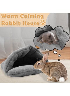 Kathson kathson Rabbit Cave Sleeping Bed Guinea Pig Hideout Cozy House Pet Soft Warm Fleece Winter Slipper Cushion Small Animal Nest Cage for Ferrets Squirrel Hamster Chinchilla Rat Hedgehog Bunny  - Image 4
