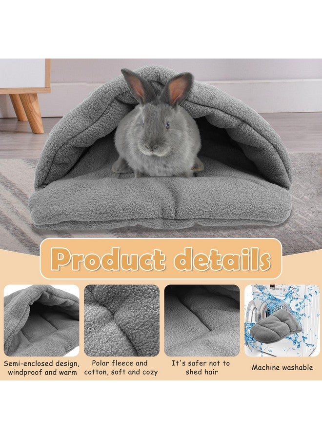 Kathson kathson Rabbit Cave Sleeping Bed Guinea Pig Hideout Cozy House Pet Soft Warm Fleece Winter Slipper Cushion Small Animal Nest Cage for Ferrets Squirrel Hamster Chinchilla Rat Hedgehog Bunny  - Image 3