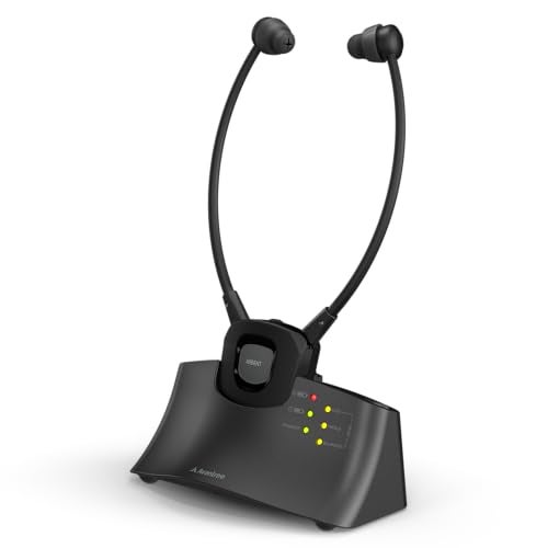 Avantree HT381 Wireless Earbuds for TV Listening with RF Transmitter LR Balance Volume Control Headphones for Seniors Hard of Hearing Compatible with TVs with Optical or AUX Audio Output - Image 1