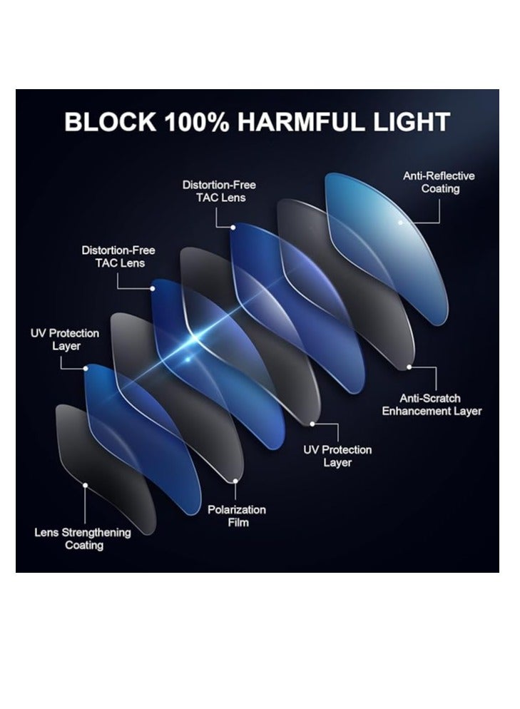 SYOSI Polarized Sunglasses for Women Men Classic Square Sunglasses Retro Trendy Shades Sun Glasses UV400 Protection Lens Vintage 100% UV Protection - Image 5