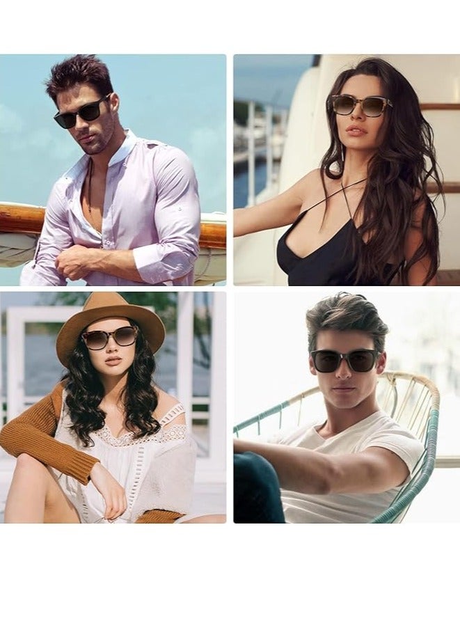 SYOSI Polarized Sunglasses for Women Men Classic Square Sunglasses Retro Trendy Shades Sun Glasses UV400 Protection Lens Vintage 100% UV Protection - Image 2