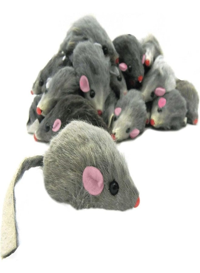 Essivox 5Pcs Gray Fur Rattle Mouse Cat, Interactive Pet Play Mice, Animal for Cats, Pet Supplies - Image 1