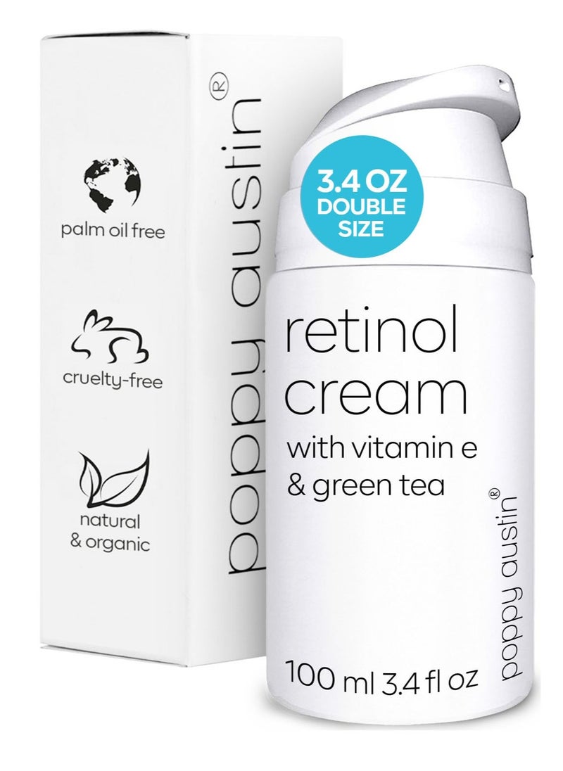 Poppy Austin Retinol Cream for Face  Eye Cream Retinol For Face & Body 3.4OZ,  - Image 1