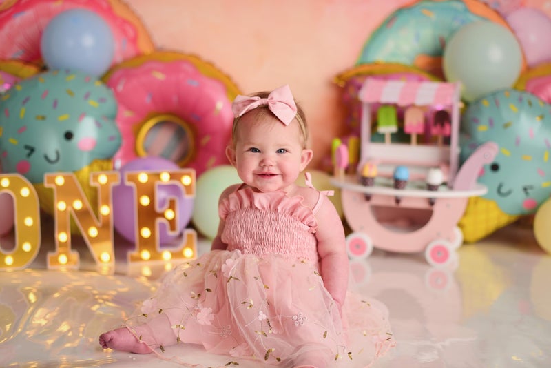 Kate 1st Birthday Themed Bundles for Kids Photography 2 Backdrops & 10 Kind of Set(Total of 12 Sets) - Image 5