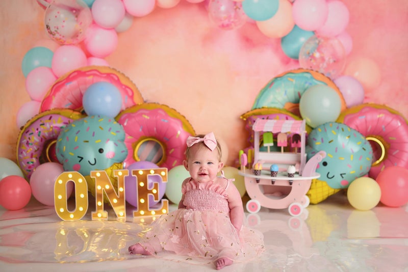 Kate 1st Birthday Themed Bundles for Kids Photography 2 Backdrops & 10 Kind of Set(Total of 12 Sets) - Image 4