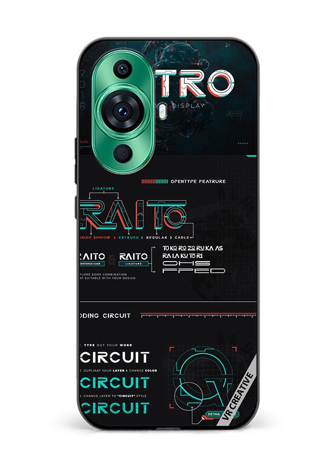 VR CREATIVE Protective Case Cover For Huawei nova 11 Raito Circuit Design Multicolour - Image 1