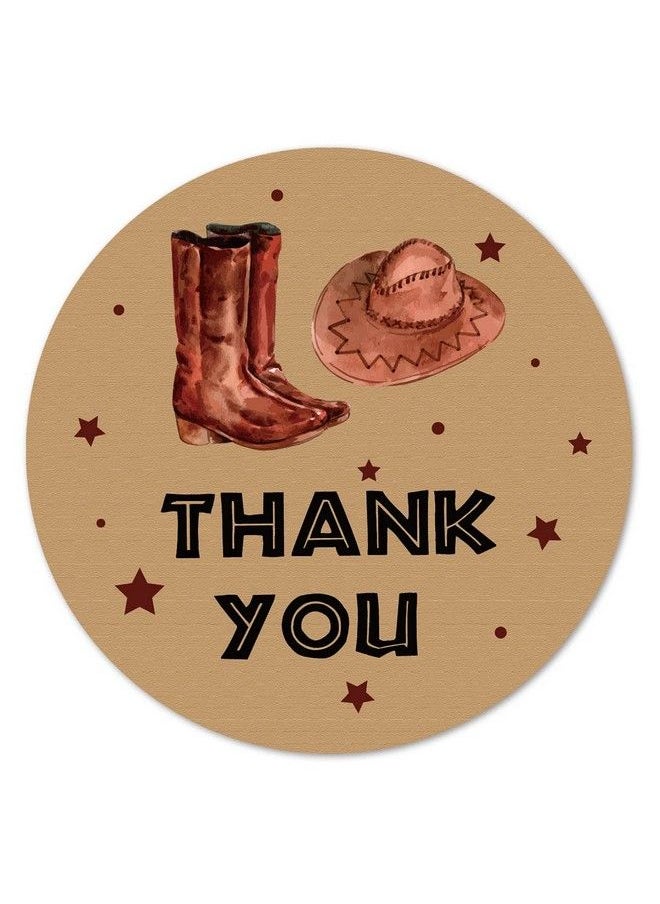 MAGJUCHE - Cowboy Boots Thank You Stickers 2 Inch Boy Western Birthday Baby Shower Party Favor Labels 40Pack - Image 1