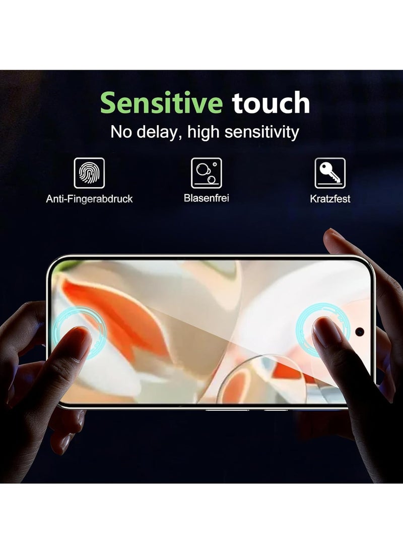 Google Pixel 9 / Pixel 9 Pro Tempered Glass Screen Protector full Glue Edge to Edge Screen Glass Anti-shatter 9H Hardness Scratch Proof Bubble Free Glass Compatible for Pixel 9 / Pixel 9 Pro  - Image 2