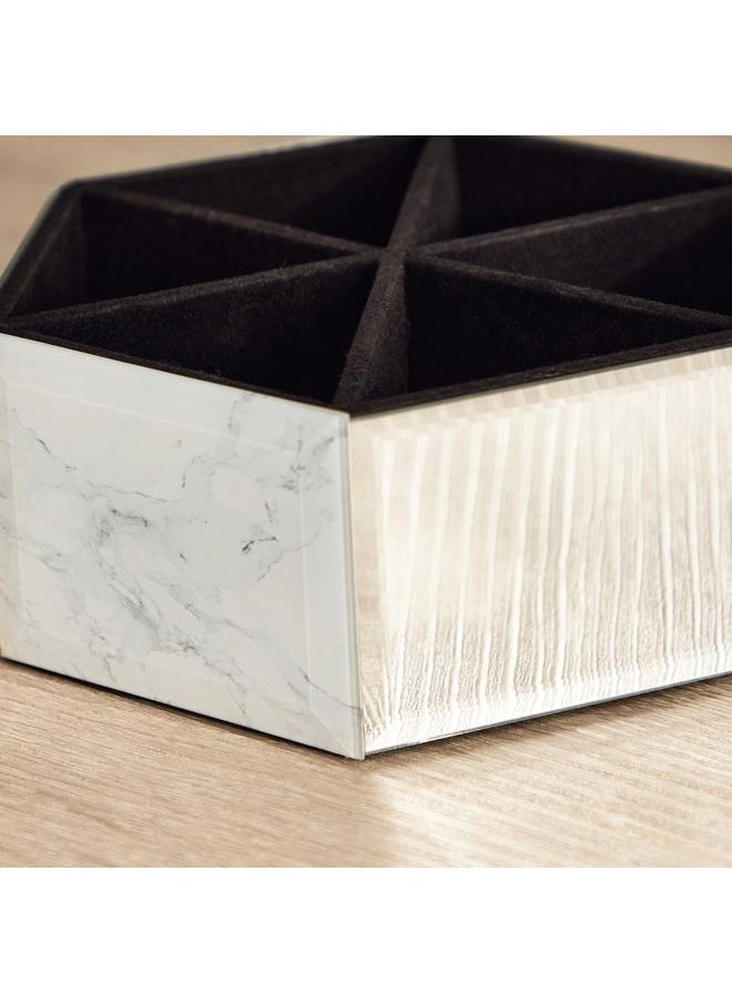 Lamac Crafts Metallic Finish Glass Jewellery Box 17X14.7X6.5 Cm  - Image 5