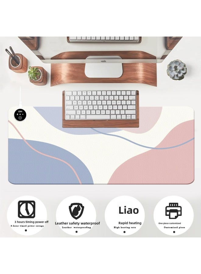 Simple Gentle Heating Pad Oversized Heating Mouse Pad Office Desk Surface Pad Student Computer Writing Hand Warming Pad-Color:330*800*2mm-Pattern:（29）-3-（158） - Image 2