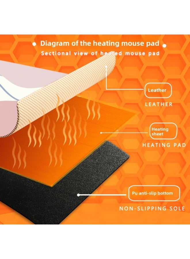 Simple Gentle Heating Pad Oversized Heating Mouse Pad Office Desk Surface Pad Student Computer Writing Hand Warming Pad-Color:330*800*2mm-Pattern:（29）-3-（158） - Image 4