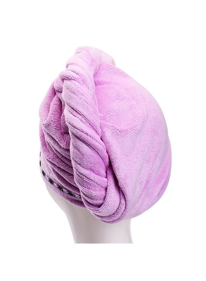 YYXR Microfiber Hair Turban Towel Wrap - Super Absorbent Drastically Reduce Hair Drying Time(2 pack puple & blue)) - Image 3