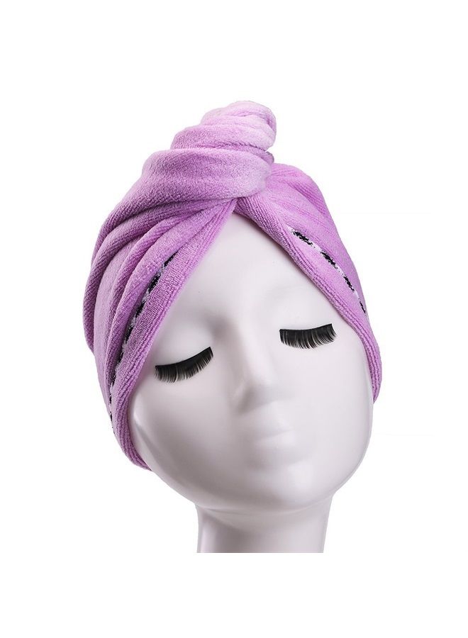 YYXR Microfiber Hair Turban Towel Wrap - Super Absorbent Drastically Reduce Hair Drying Time(2 pack puple & blue)) - Image 2