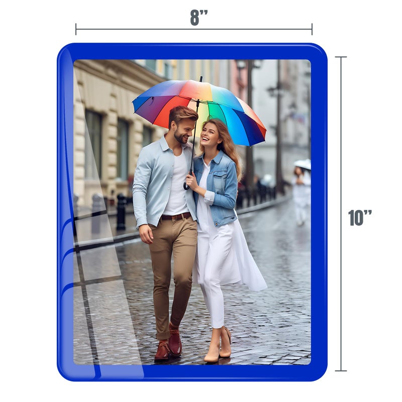Bluesun 8x10 Picture Frame Blue  Real Glass Frame  can be Horizontal and Vertical  Matted for Wall and Tabletop D?cor (8x10  Blue) - Image 3