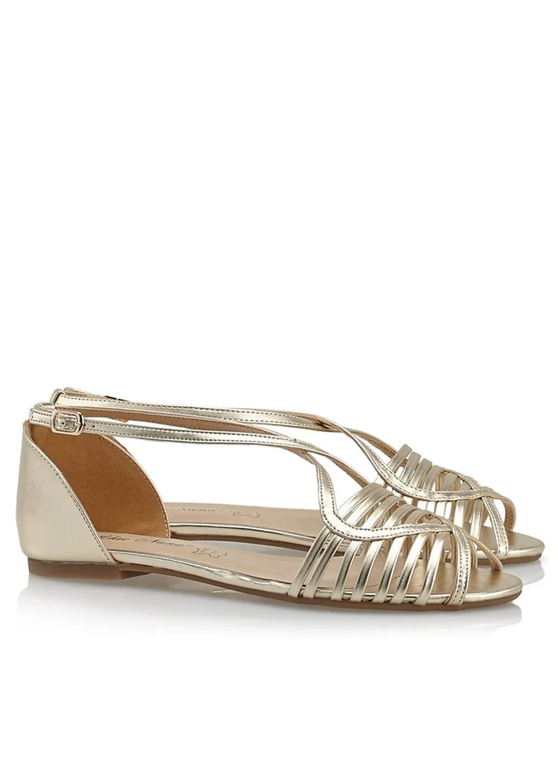 Chic NaNa Strappy Metallic Sandals