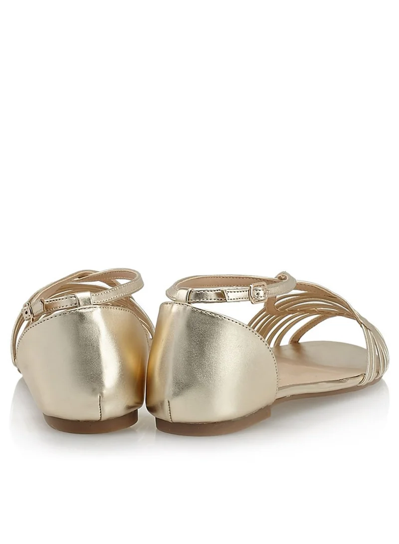 Chic NaNa Strappy Metallic Sandals
