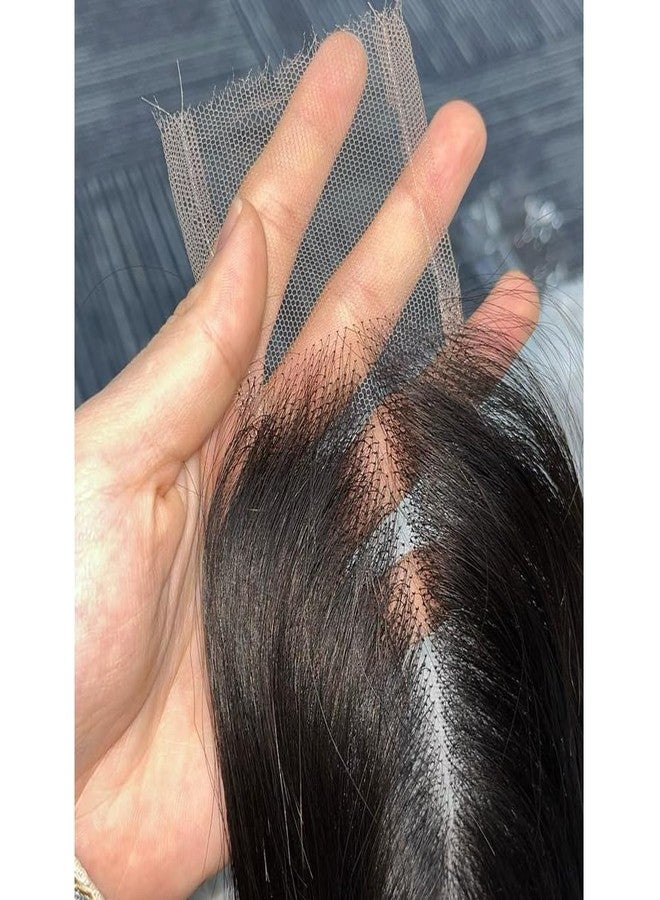 BEEOS 2x6 Skinlike Real HD Lace Closure, Straight Human Hair Pre-Plucked Single Knots 0.10mm Ultra-thin Invisible HD Lace 20 Inch - Image 5