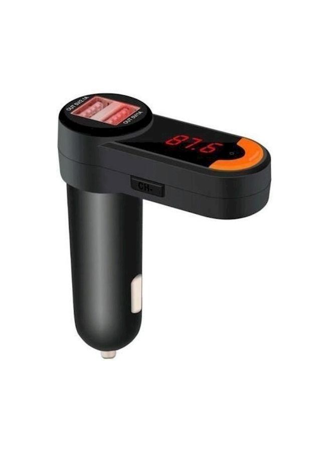 NIBEMINENT Bluetooth USB Port Car Charger For Apple iPhone Black/Orange 