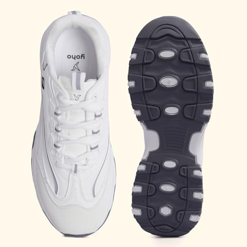 YOHO Chonks Women’s Sporty Comfortable Chunky Sneakers | White - UK 8 - Image 5