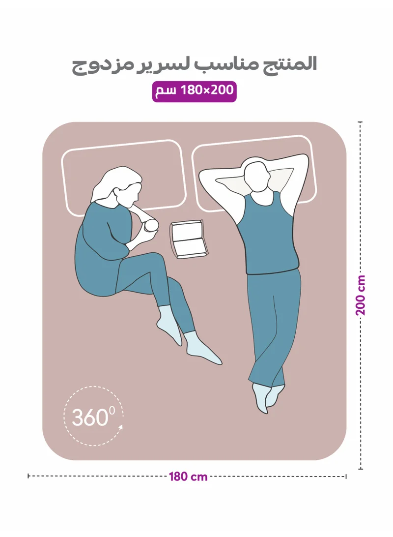 Donetella  Bedding Fitted Sheet - Fits 180x200 Cm For King Bed - 3 Pcs (1 Fitted Sheet and 2 Pillowcases) - 35 Cm Deep Pocket - Solid Bed Sheet  | Best Price UAE