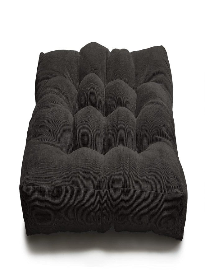 LANITI 24” Inch Extra Large Floor Cushions Tufted Floor Pillow for Adults Square Meditation Ultimate Comfort Oversized Pillows for Floor Cushion (Black) - Image 1