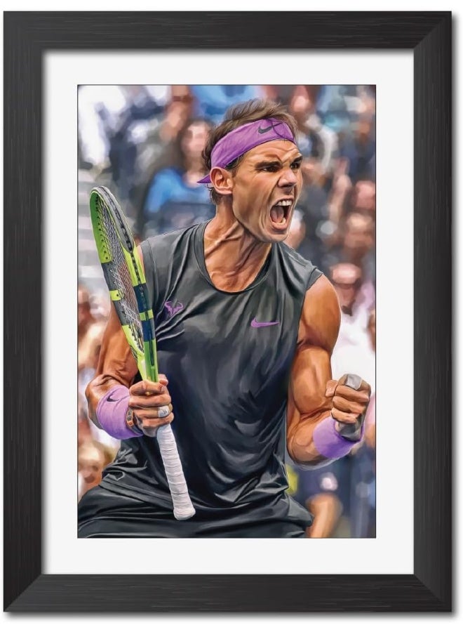 TenorArts Rafael Nadal Posters Quote Tennis Legend Laminated Posters Framed Paintings - Image 1
