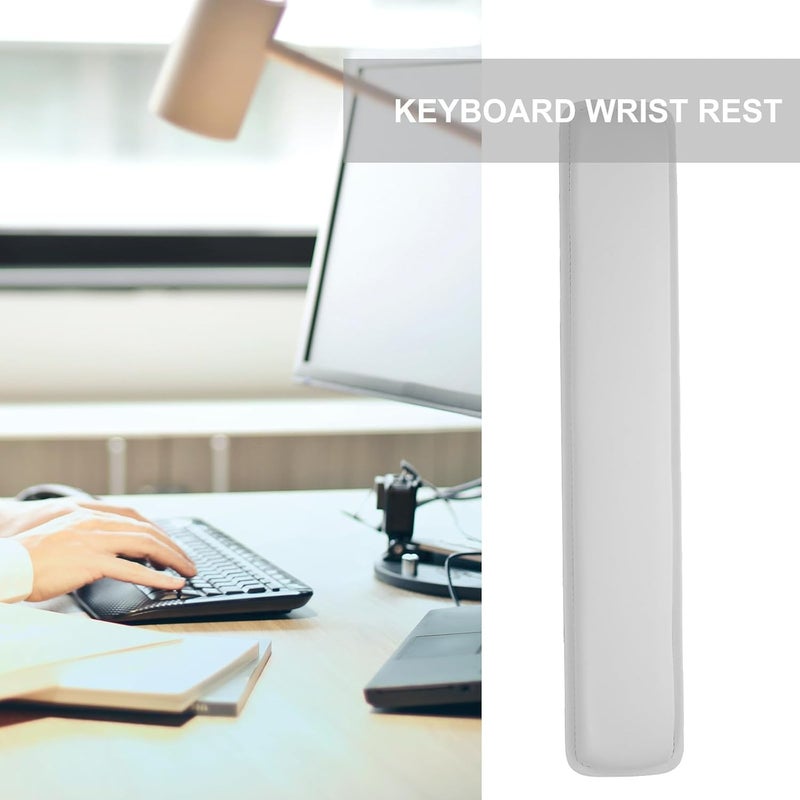 Keyboard Wrist Rest Pad for Office and Home Use Non-Skid Portable Keyboard Wrist Cushion White Ergonomic Hand Support for Comfortable Typing - Image 3