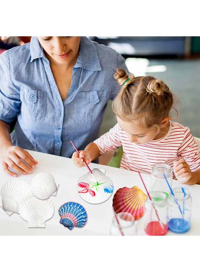 GMORO 30 pcs Natural Scallop Shells 2-3 inch White Sea Shells from Sea Beach for DIY Craft Home - Image 3