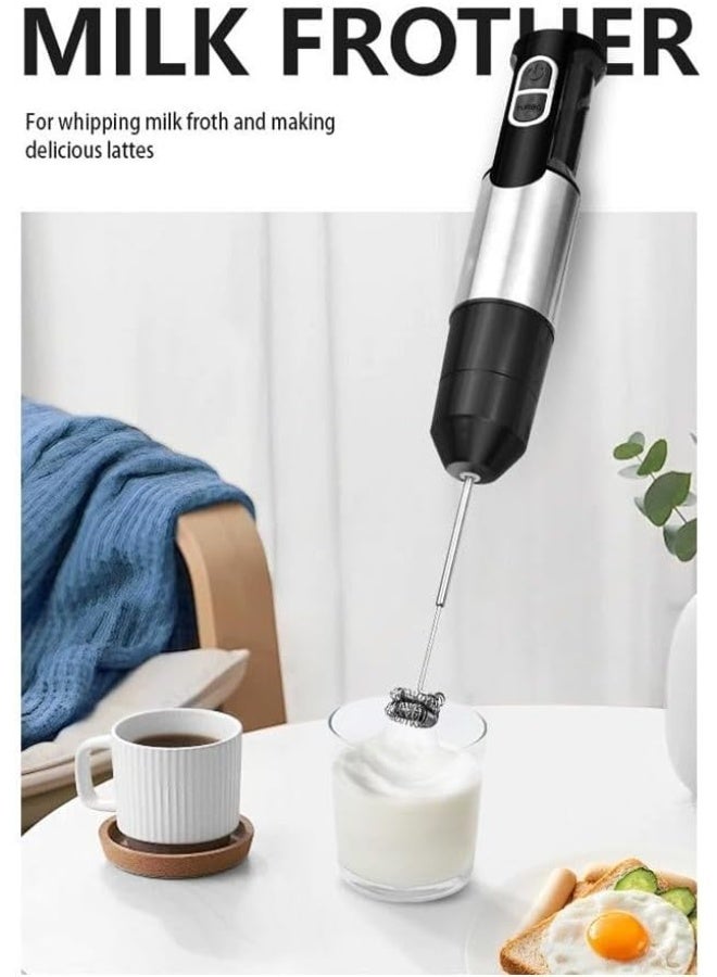 دي اس بي مجموعة خلاط يدوي 5 في 1 من دي اس بي، محرك نحاسي كامل بقدرة 800 وات، وظيفة تربو، سرعة متغيرة، هيكل وشفرات من الستانلس ستيل، KM1153 (أسود) - Image 4