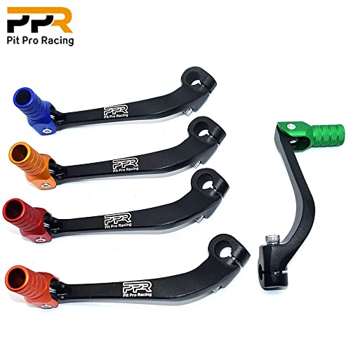 PPR PIT PRO RACING Gear Shift Lever, Rod Alloy Aluminium Folding Gear Lever Fits for Motorcycle BSE CRF 110 Apollo TTR 125 Motorcycle 50cc 110cc 250cc Dirt Pit Bike(Black&Green) - Image 4