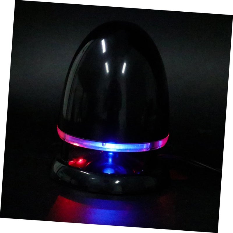 Portable USB Speaker with LED Lights 3 5mm Audio Input for Laptop Computer Black Blue - Image 5