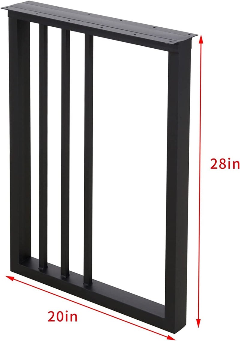 Cartvilla CARTVILLA Metal Table Legs 28Height 177Wide Heavy Duty Desk Legs DIY Furniture Legs for Dining TableCoffee TableOffice Desk Square Pipeline Shape - Image 2