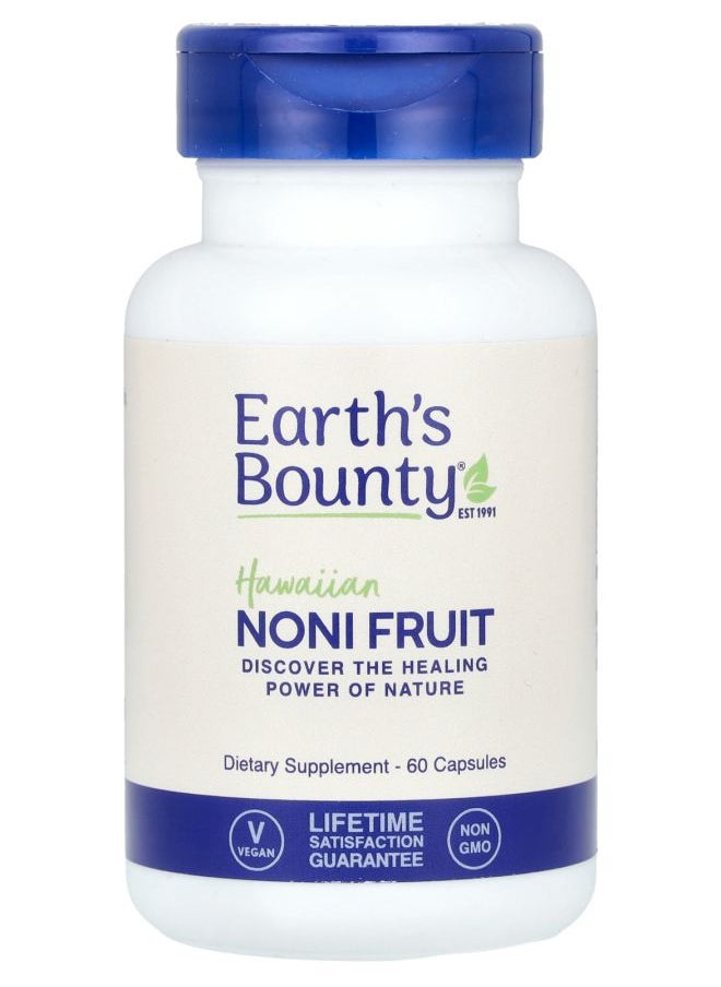 Earth's Bounty - Hawaiian Noni Fruit 60 Capsules - Image 1