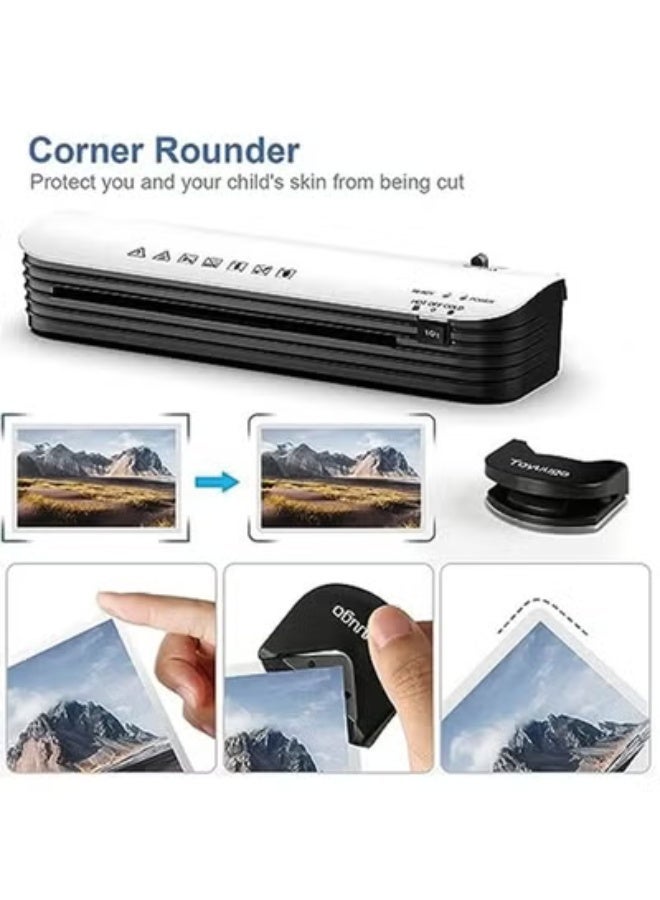 OSMILE SL299 Hot And Cold Laminating Machine, A4A5A6 Laminator Machine Set, 4 in 1 Thermal Laminator for Home Office School Use, 9 inches Max Width,Paper Trimmer,Corner Rounder (15 Laminating Pouches) - Image 5