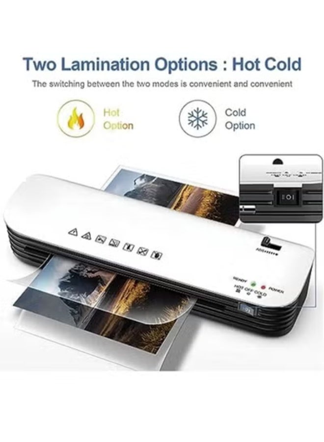 OSMILE SL299 Hot And Cold Laminating Machine, A4A5A6 Laminator Machine Set, 4 in 1 Thermal Laminator for Home Office School Use, 9 inches Max Width,Paper Trimmer,Corner Rounder (15 Laminating Pouches) - Image 2