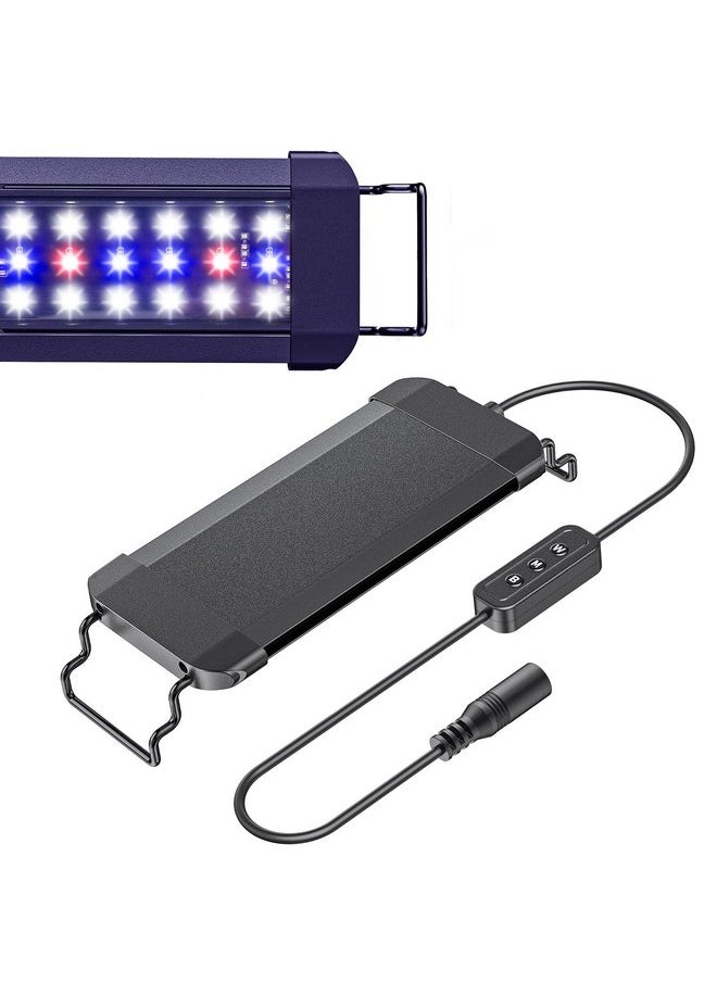 باوفلي مصباح Pawfly 6 W Terrarium Light Reptile LED لأحواض الزواحف التي يبلغ طولها من 6 إلى 10 بوصات مع أضواء بيضاء زرقاء حمراء لامعة كاملة الطيف مع أوضاع نهارية وليلية وسطوع قابل للتعديل  - Image 1