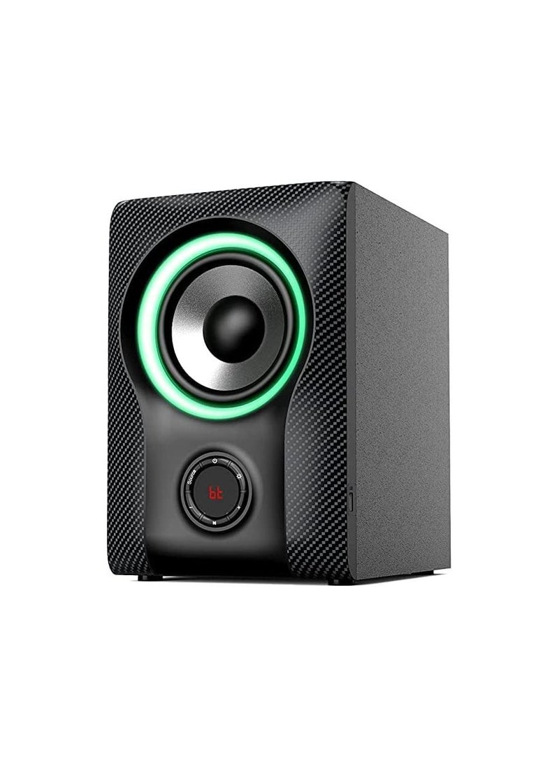 F&D - F&D F590X 60w 2.1 Computer Multimedia Speaker with Subwoofer , Supporting BT/AUX/USB/FM/Coaxial/ NFC , Gaming sound effects. RGB Multi-Color Lighting Mode - Image 1