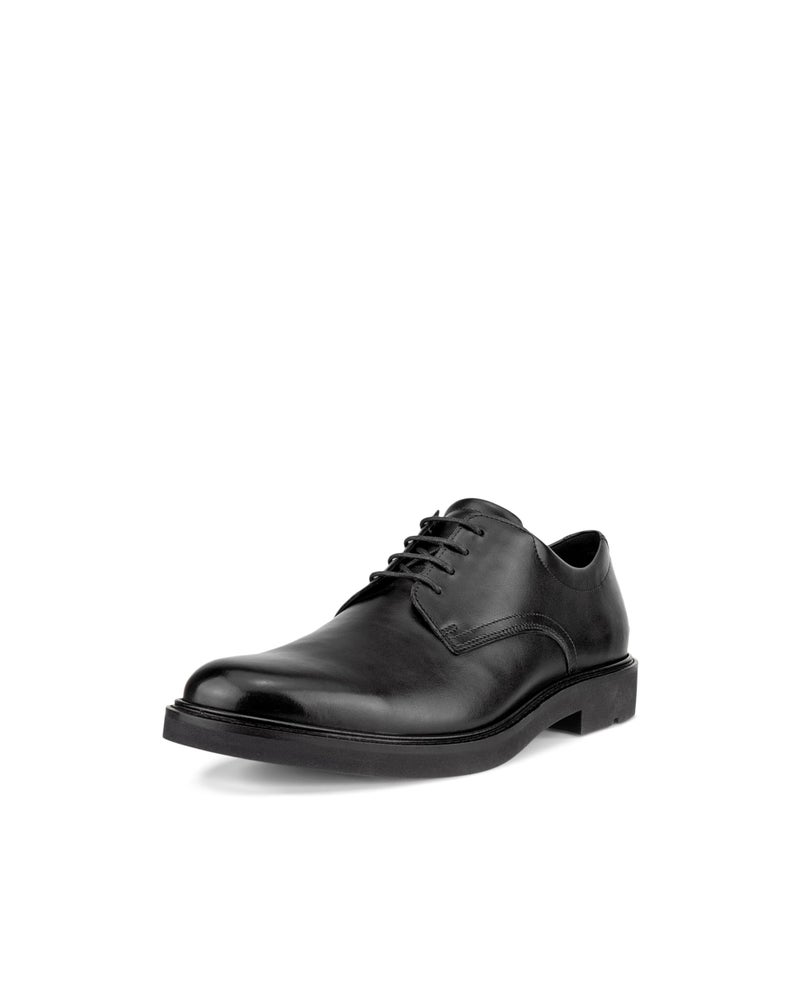 ECCO Men's London Comfort Plain Toe Oxford Tie Dress Shoe, Premium Leathers, Customizable Insole, Flexible and Lightweight Shock Absorbent Outsole, Black, 10-10.5 - Image 5