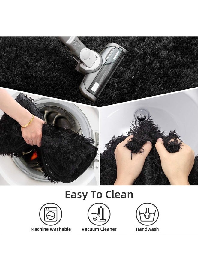 Generic - 3 Piece Bathroom Rug Set Includes Bath Rug, Contour Mat and Toilet Lid Cover, Super Long Soft Water Absorbent & Non-Slip Bath Mats for Bathroom Floor, Tub and Shower Room, Machine Washable - Image 1