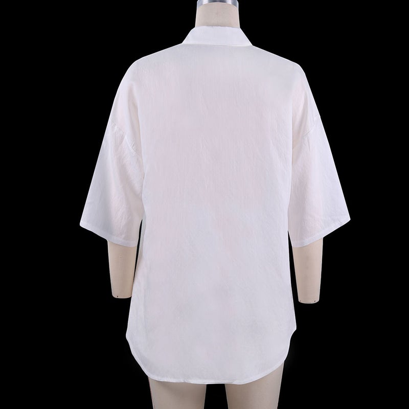 👕 قميص نسائي غير رسمي مريح من قماش مقاوم للاستخدام اليومي مع شورت مطابق - Image 5