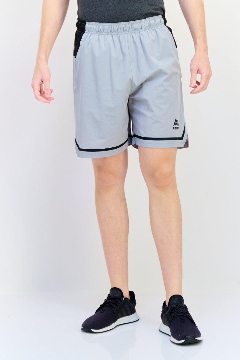 RBX Men Sportswear Fit Training Shorts, Grey  - Image 1