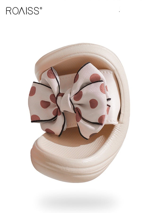 رويس صنادل صيفية للأطفال، شباشب صيفية مريحة بنعل غير قابل للانزلاق، شباشب خفيفة الوزن قابلة للتنفس مع عقدة معقودة، أحذية شاطئ كاجوال للبنات - Image 2