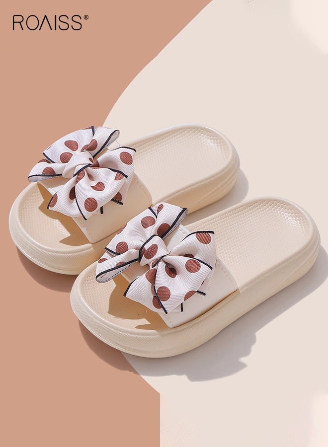 رويس صنادل صيفية للأطفال، شباشب صيفية مريحة بنعل غير قابل للانزلاق، شباشب خفيفة الوزن قابلة للتنفس مع عقدة معقودة، أحذية شاطئ كاجوال للبنات - Image 4