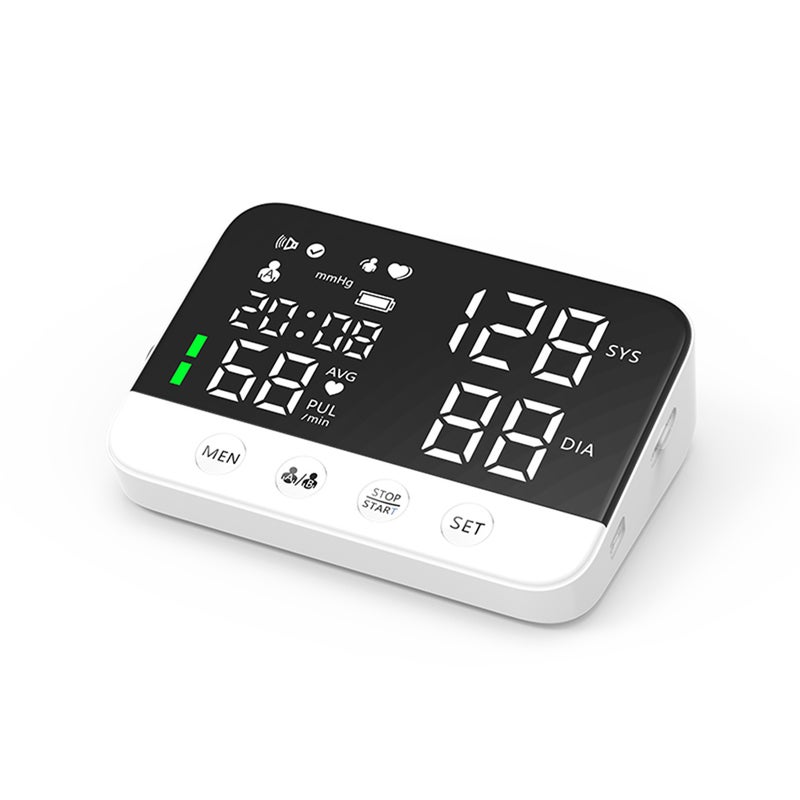 Upper Arm Blood Pressure Monitor with Cuff Digital Blood Pressure Machine for Home Use LED Display Voice Broadcasting Automatic BP Machine with 2x120 Reading Memory - Image 5