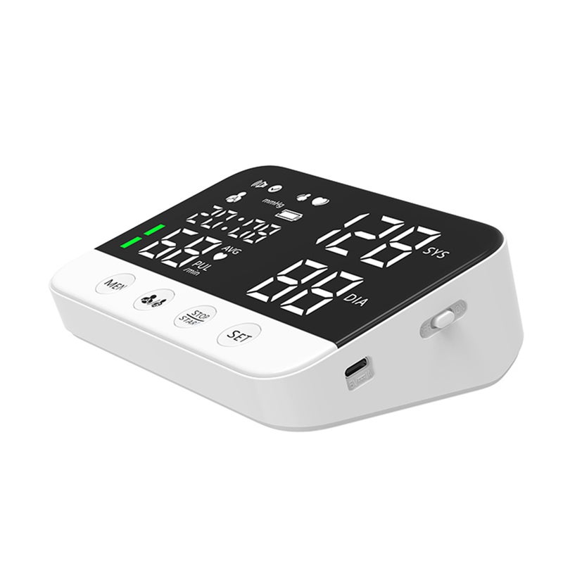 Upper Arm Blood Pressure Monitor with Cuff Digital Blood Pressure Machine for Home Use LED Display Voice Broadcasting Automatic BP Machine with 2x120 Reading Memory - Image 2