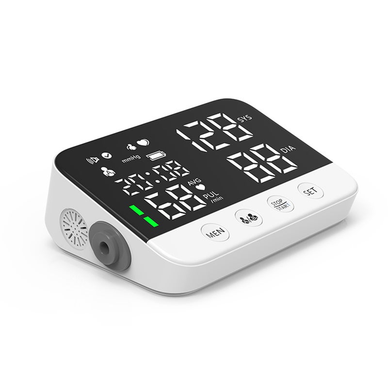 Upper Arm Blood Pressure Monitor with Cuff Digital Blood Pressure Machine for Home Use LED Display Voice Broadcasting Automatic BP Machine with 2x120 Reading Memory - Image 4